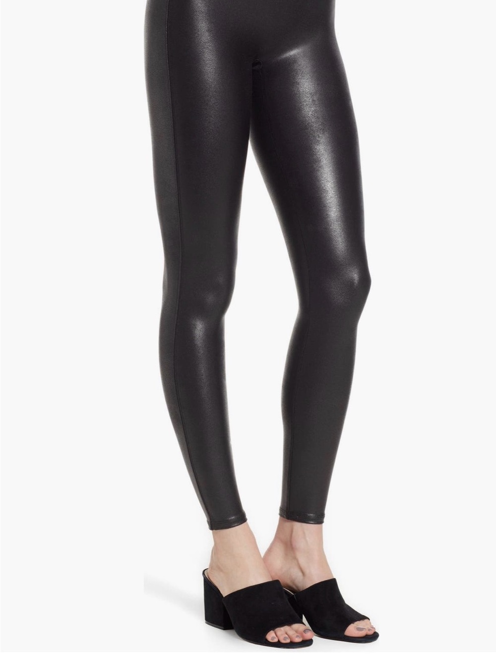 NWT SPANX Black Faux Leather Leggings